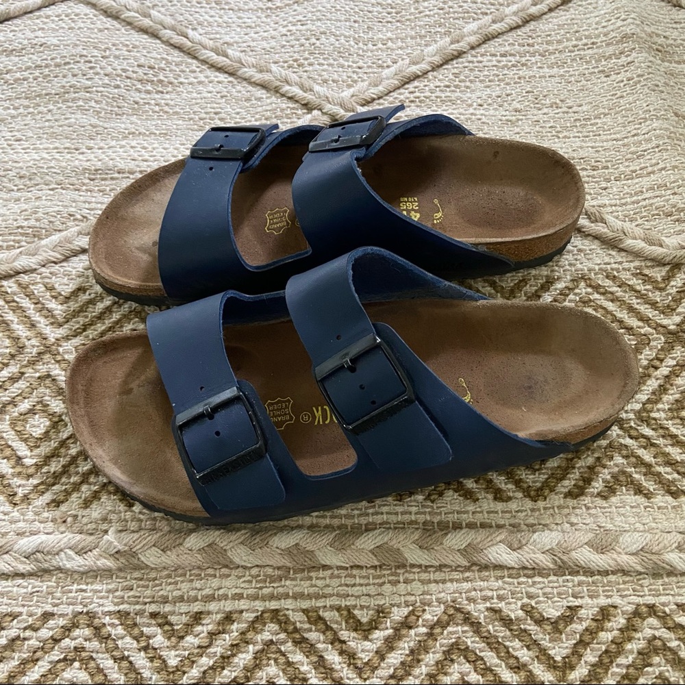 Birkenstock arizona birko-flor sandals in blue - Picture 9 of 12